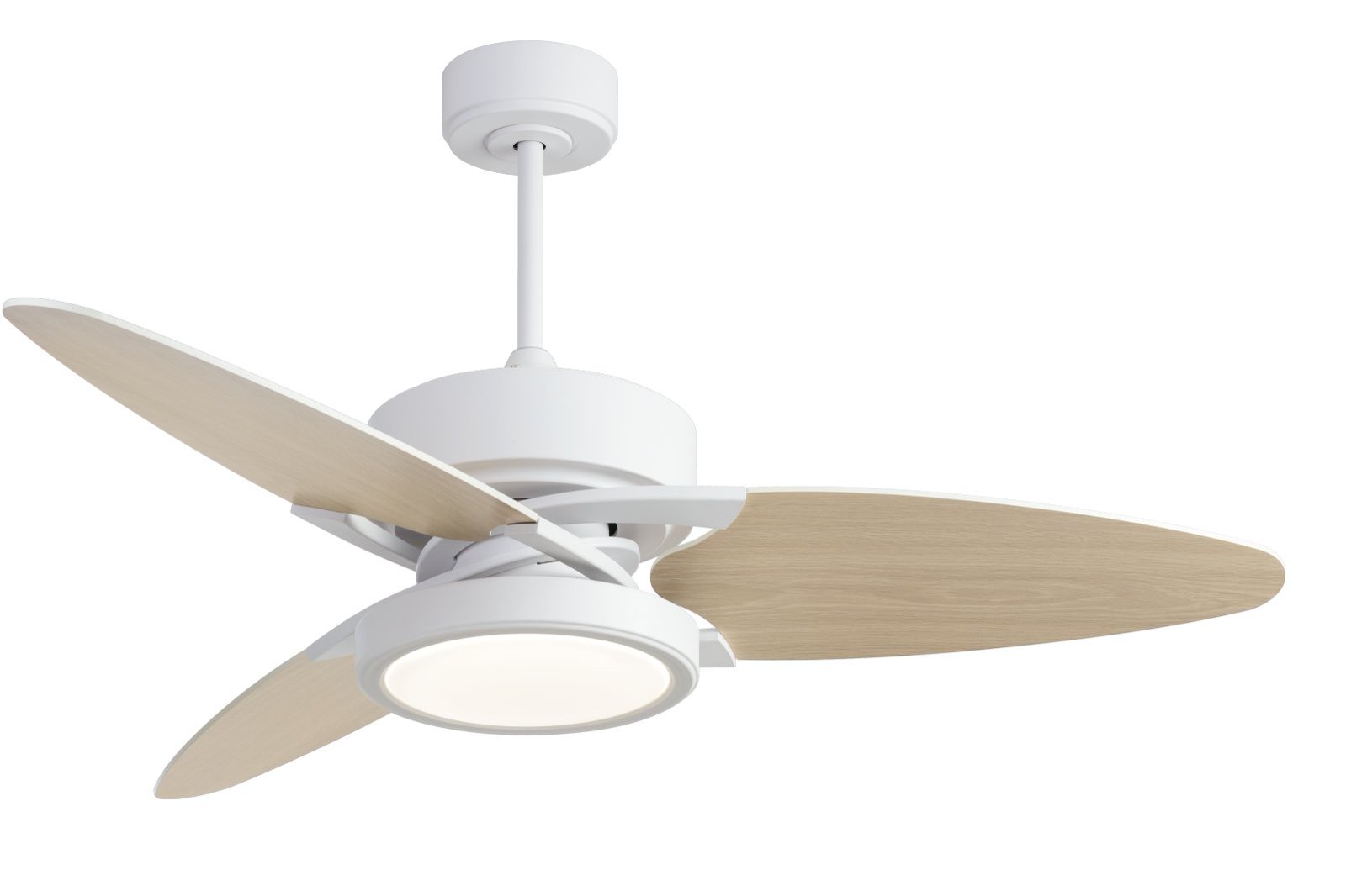 Light Pro 52 In. LED Indoor White Smart Ceiling Fan With Remote Control