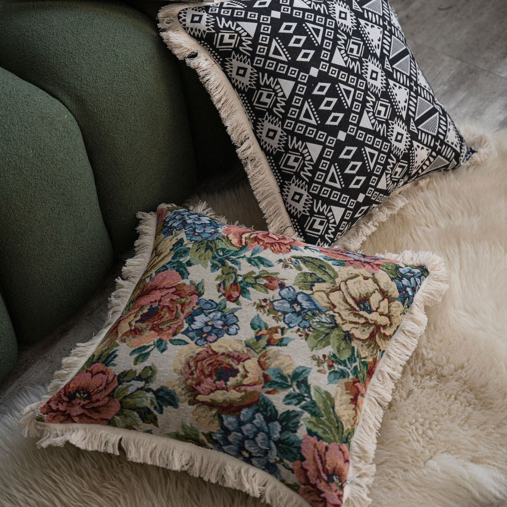 Jacquard Multicolor Sofa Pillow Cases