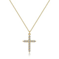 14K Gold Plated Small Cross Pendant Necklace
