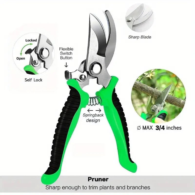 Garden Tools Set, 8 Piece Gardening Tools Set With Non Slip Ergonomic Handle, Heavy Duty Garden Tool Set With Storage Bag, Gardening Kit For Women
