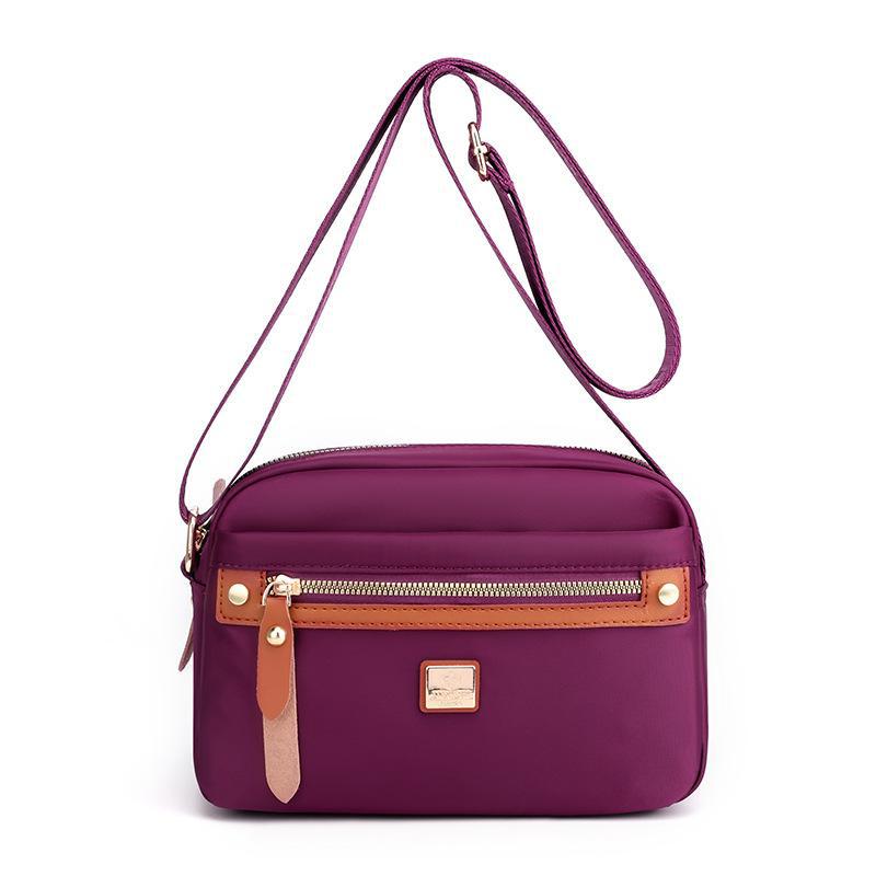 Solid-color Nylon Crossbody Womens Shoulder Bag