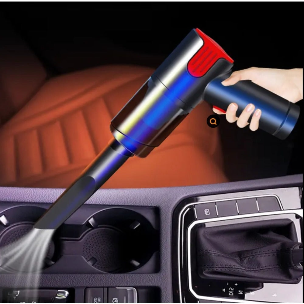 Wired Red Silver Car Vacuum Cleaner  Home Handheld Mini Desktop Vacuum Cleaner Portable