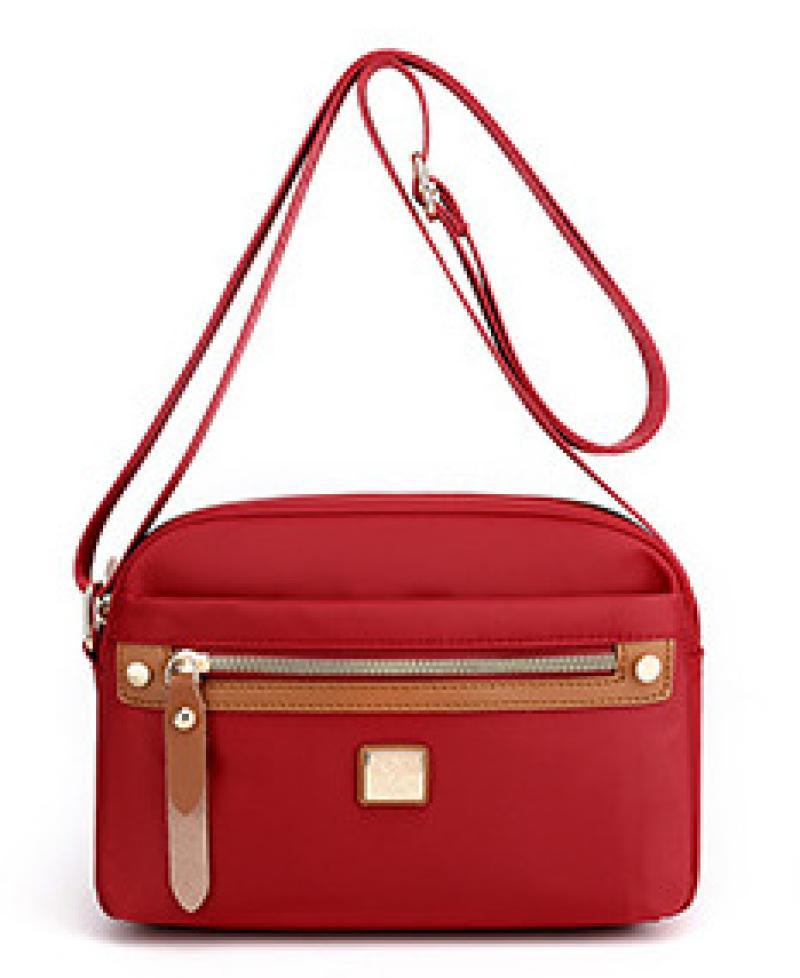 Solid-color Nylon Crossbody Womens Shoulder Bag